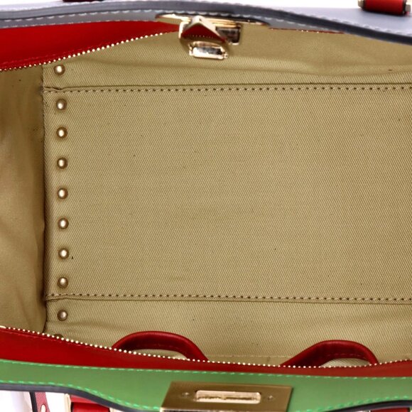 100% AUTHENTIC VALENTINO GARAVANI ROCKSTUD TOTE MULTICOLOR RETAIL $2,495 - Picture 5 of 6